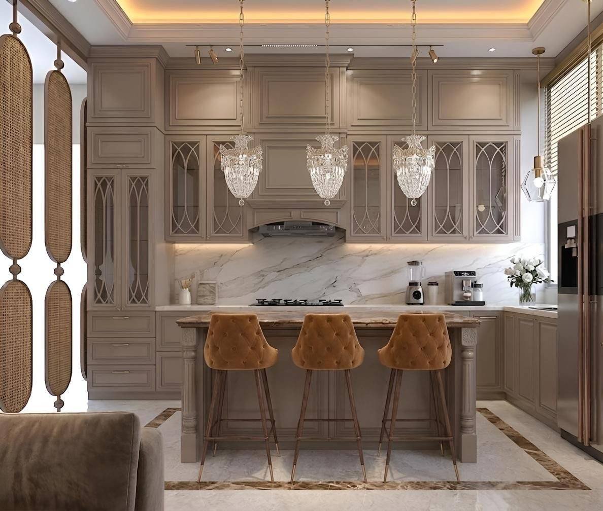 Modular kitchen Mansarovar Jaipur — island kitchen by Endless Interior