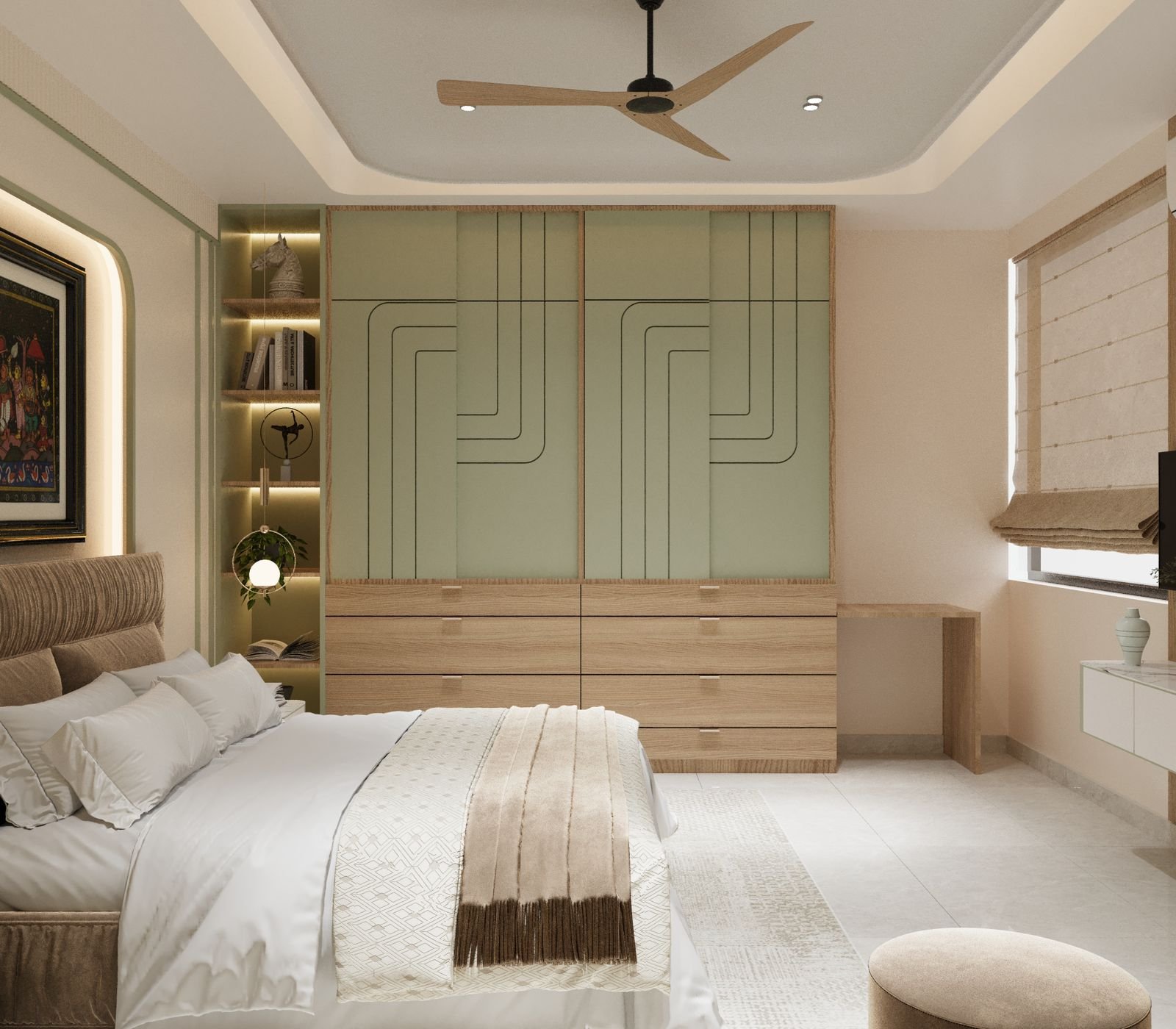 Wardrobe designer Jaipur — internal accessory layout and Hettich hardware by Endless Interior