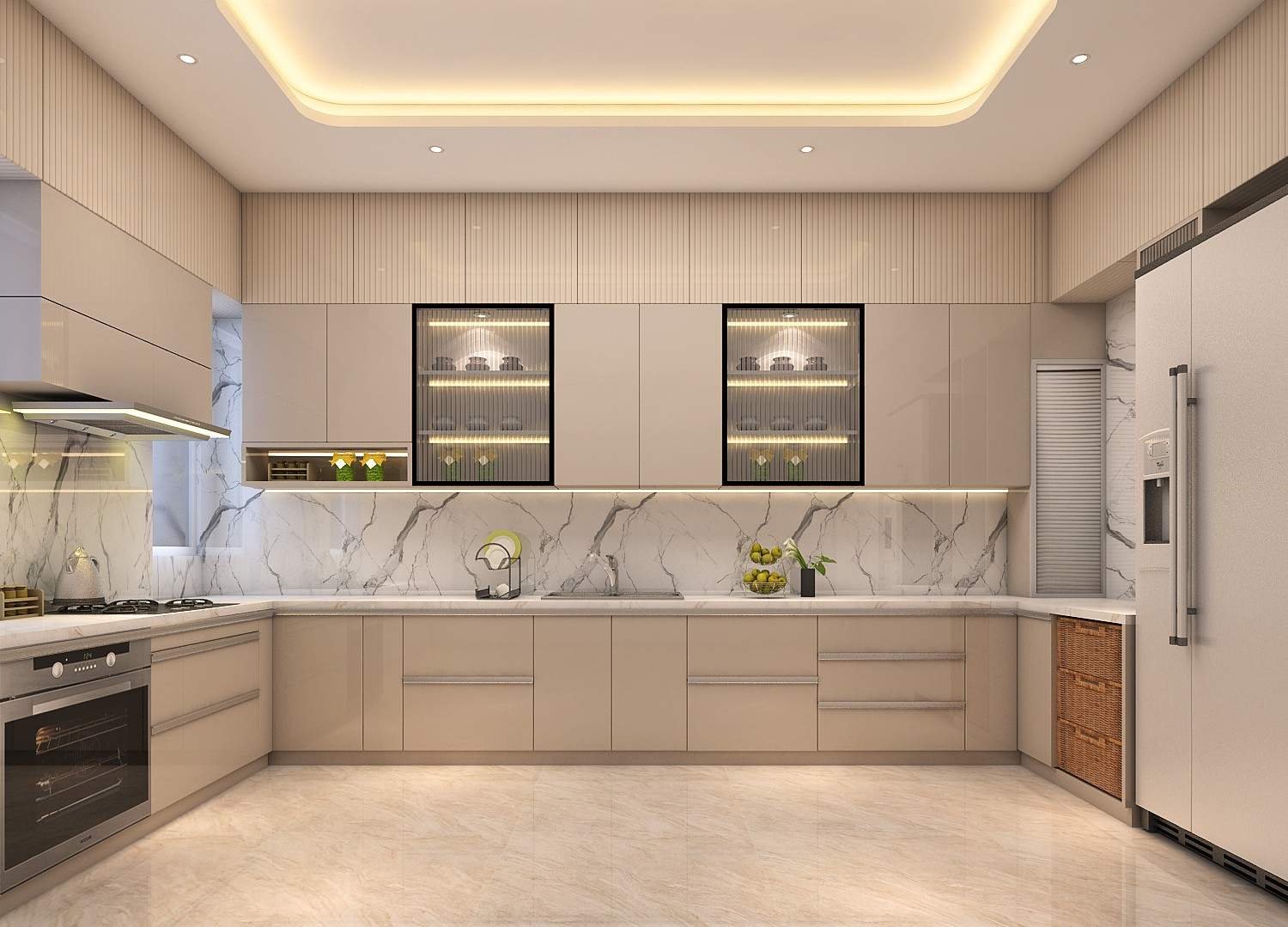 Modular kitchen C-Scheme Jaipur — U-shape premium kitchen by Endless Interiors & Construction