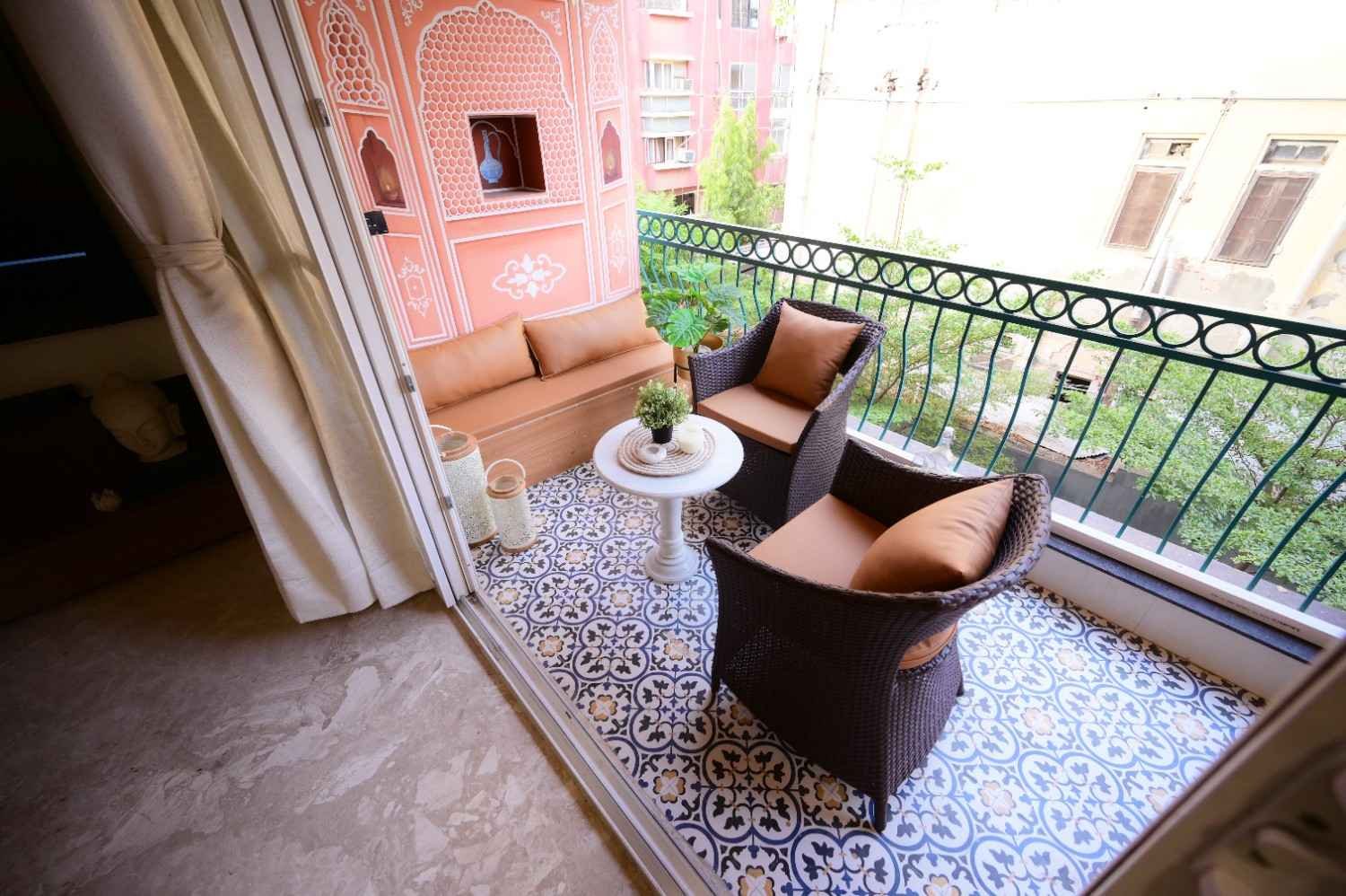 Blush pink bedroom interior Trimurty Gulmohar Civil Lines Jaipur — Endless Interiors