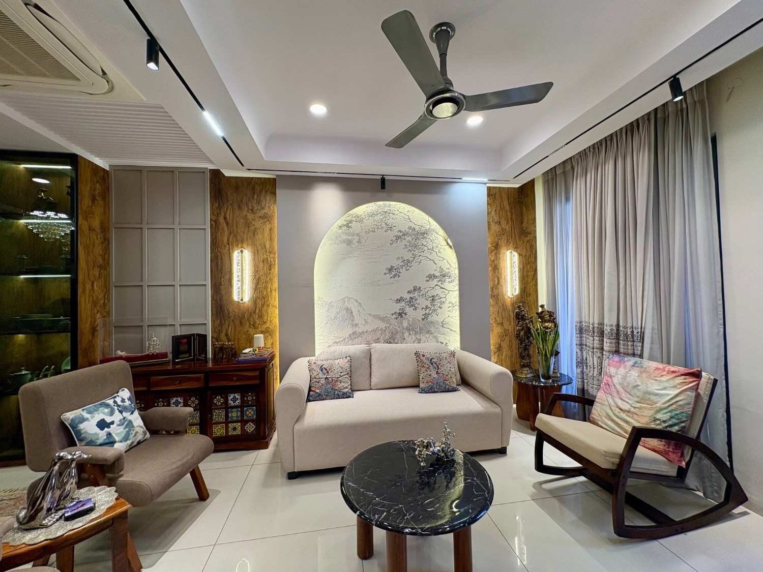 Luxury living room interior design — Mahima Sansaar Spring Villa, Jaipur